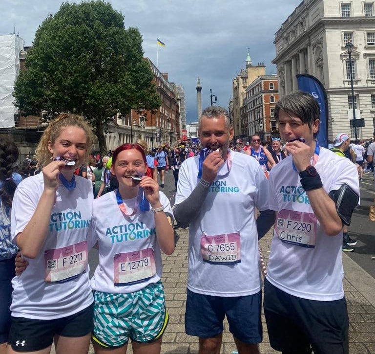 Eve, Molly, Dawid and Chris at London 10K marathon